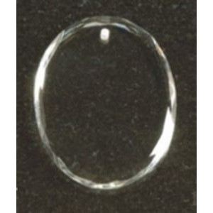 Optical Crystal Diamond Cut Oval Ornament (2"x3")