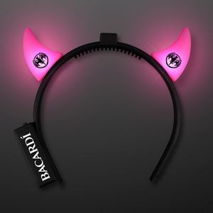 Hot Pink Devil Horns with LEDs