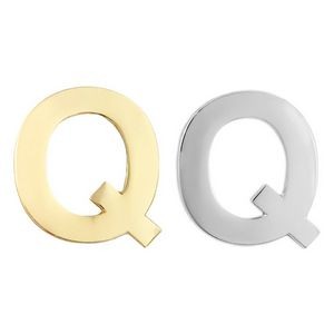 Letter "Q" Lapel Pin - Gold or Silver