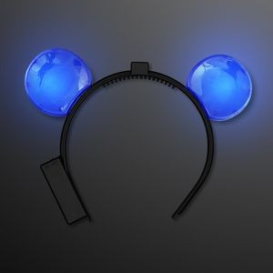Blue Light Up LED Mouse Ears - BLANK