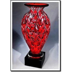 Montserrat Mercury Art Glass Vase w/o Marble Base (6.5"x12")