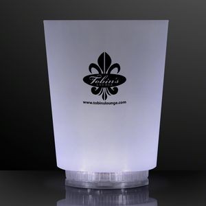 Light Up Color Change Frosted Short Glass - Domestic Print