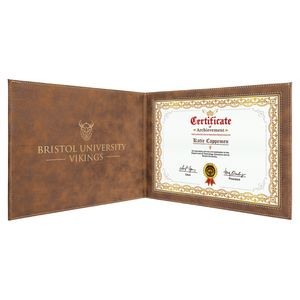 Certificate Holder, Faux Leather Rustic, 9" x 12"