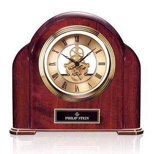 Torbay Clock - Rosewood/Gold 11" Wide