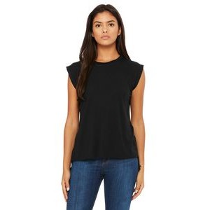 BELLA+CANVAS Ladies' Flowy Muscle T-Shirt with Rolled Cuff