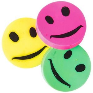 Mini Smiley Face Erasers - 144/Gross (Case of 16)