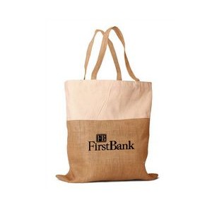 Shopping Bag with Jute and Cotton Combination