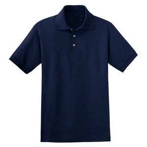 Jerzees Irregular Pique Polo Shirts - Navy, Large (Case of 12)
