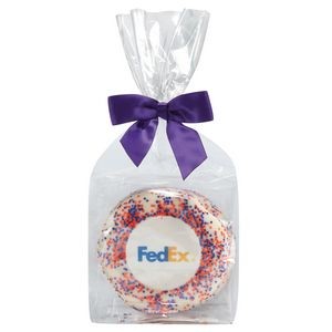 Custom Sugar Cookies w/ Corporate Color Sprinkles in Gift Bag (3)