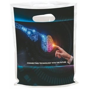 2-Sided Digital Full Color Die Cut Plastic Bag (7.5"x9")