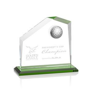 Andover Golf Award - Starfire/Green 6" x 6"