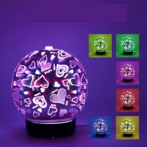 Glass Night Light 3D Design Essential Oil Aroma Humidifier
