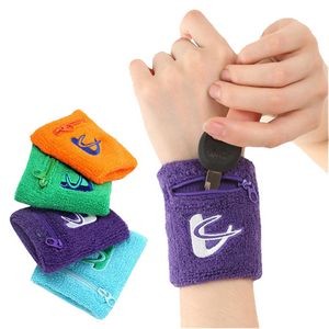 Colorful Sport Wristband with Zipper