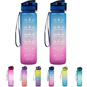 32oz Water Bottle with Time Marker
