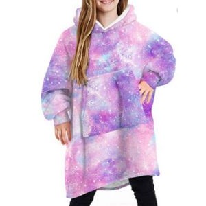 Variousized Full color sublimation Kids Oversized Hoodie Blanket