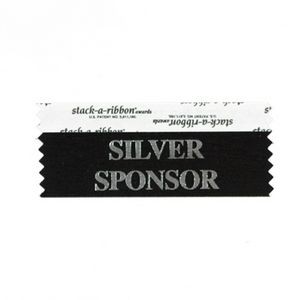 SILVER SPONSOR STK A RBN Black Ribbon Silver Imprint