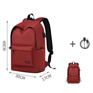 Size XL Reinforced Upgraded Style Backpack Simple School Bag Middle School Backpack USB Backpack