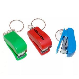 Mini Handheld Press Staplers with Keychain