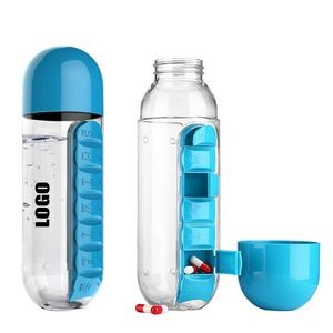 600ml Plastic Bottle With Pill Box