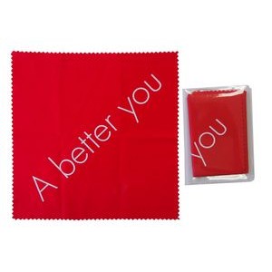 Custom Microfiber Cleaning Cloth with PVC Clear Pouch