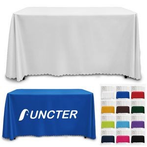 6 FT Table Cover 90 x 132 Inch Rectangular Polyester Table Cloth for Wedding, Banquet, or Restaurant