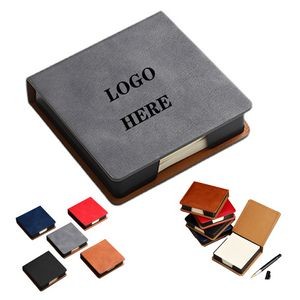 Leather Acrylic Cube Notepad