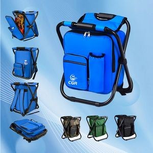 Insulated Backpack Cooler Chair - Foldable and Portable for Outdoor Adventures