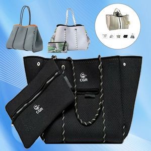 Beach-Ready Tote with Inner Mini Pouch