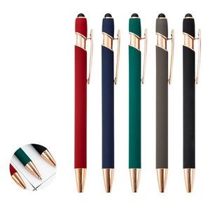 Retractable Gold Touch Stylus Pen with Laser-Engraved Logo