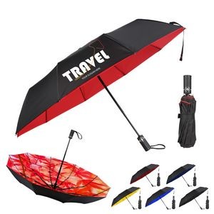 46'' Arc Double Canopy Automatic Folding Umbrella