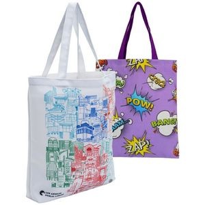 8 Oz. Sublimated Poly Canvas Full Color Tote Bag (14" x 16")