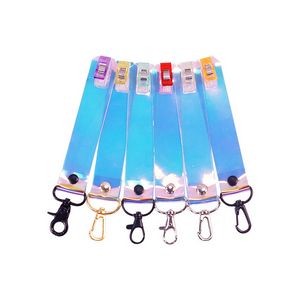 Holographic PVC Keychain Lanyard With Clip