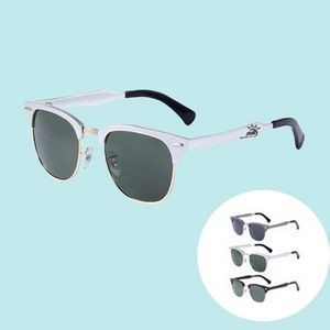 Half Frame Horn Rimmed Polarized Sunglasses for Retro Coolness
