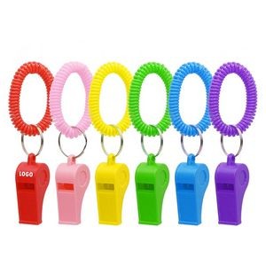 Colorful Sport Whistle with Bracelet