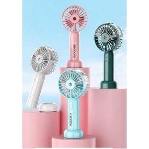 Mini Portable Rechargeable Spray Fan with Base