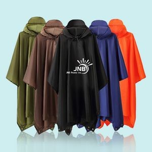 Windproof Rain Poncho with Hooded