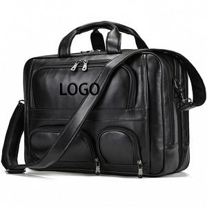 Genuine Leather Office Briefcase Laptop Shoulder Bag