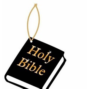 Holy Bible Promotional Ornament w/ Black Back (4 Square Inch)