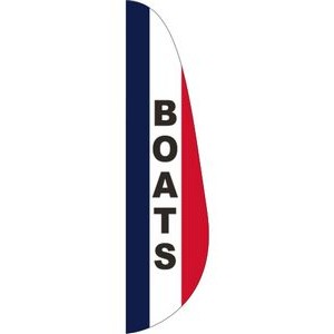 "Boats" Message Feather Flag (3'x12')