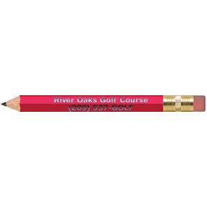 Neon Pink Hexagon Golf Pencils with Erasers