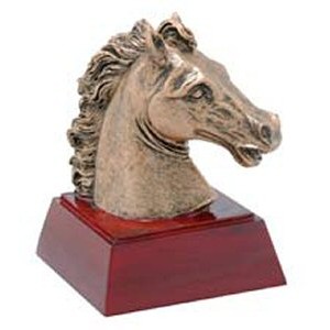 Horse/Mustang, Antique Gold, Resin Sculpture - 4"