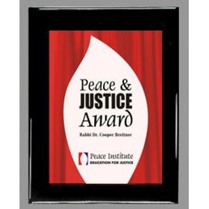 Ebony finish Plaque with Full-Color Metal Graphic Panel - 8" x 10"