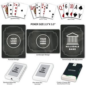Chalkboard Theme Poker Size Playing Cards