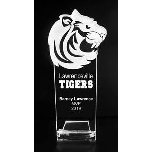 VALUE LINE! Acrylic Engraved Award - 8" Tall - Tiger, Wildcat or Big Cat