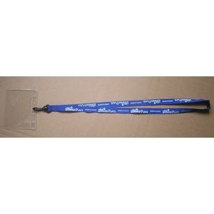 3/4" Dye Sublimation lanyard with plastic j clip or plastic bulldog clip
