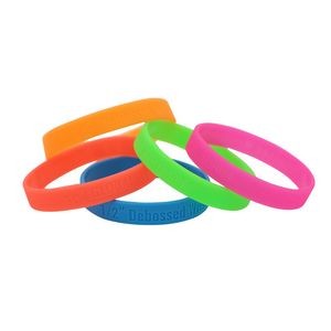 Debossed 1/2" Silicone Wristbands