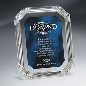 Blue Diamond Carved Octagon Plaque