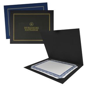 Certificate or Diploma holder Frame - 2-Fold Presentation Folder with Gold Foil imprint border