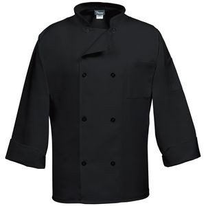 Fame® 8 Button Economy Classic Chef Coat Black