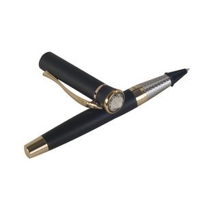 Swarovski Series - Black/Gold Premium Metal Roller Pen